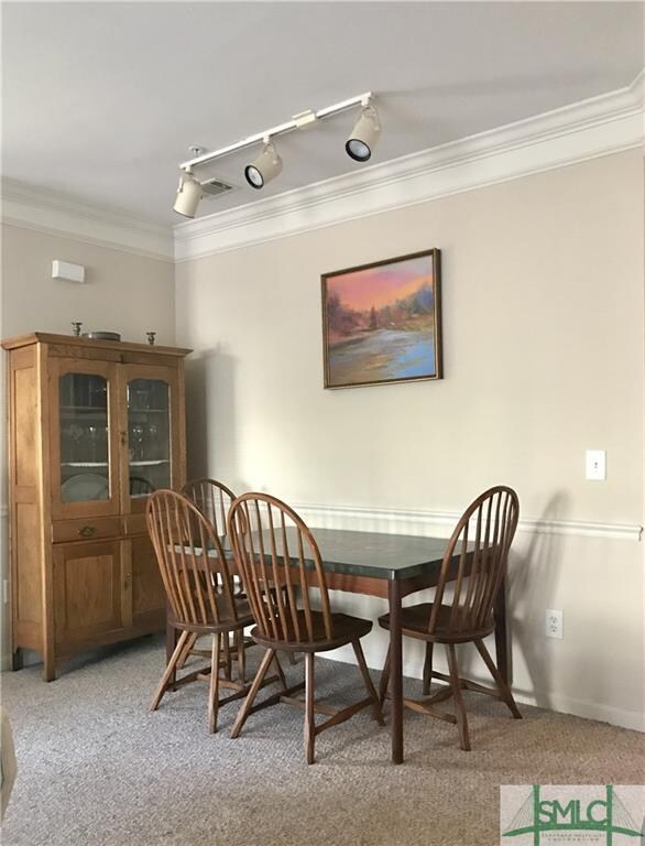 Dining area. Open floor plan.
