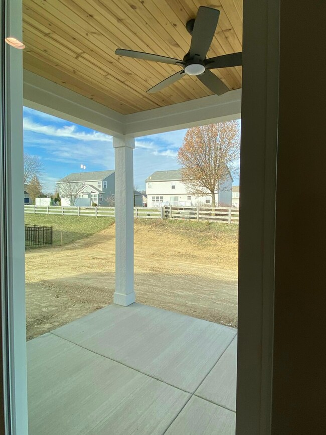 Covered porch ceiling detail