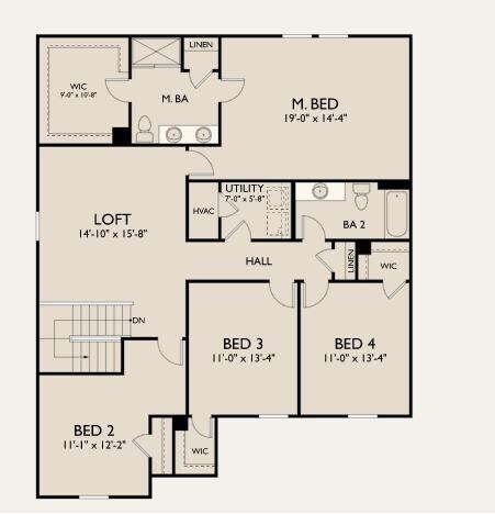 Keowee Floorplan Upstairs
