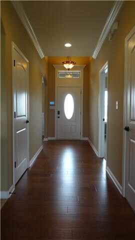 Example>>>Entry Foyer w/ Hardwood Flooring and Elegant Light Fixture!!  
