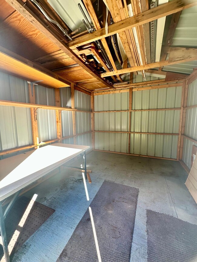 Inside of shed