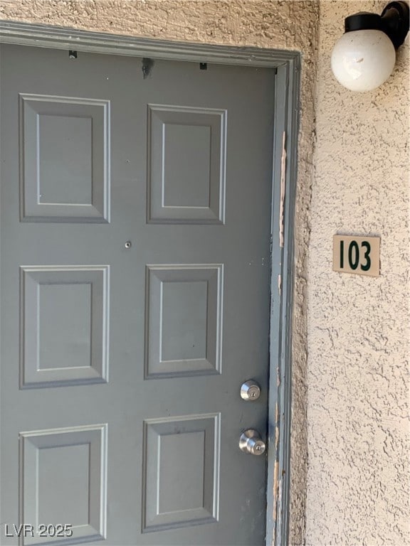 Exterior details with stucco siding