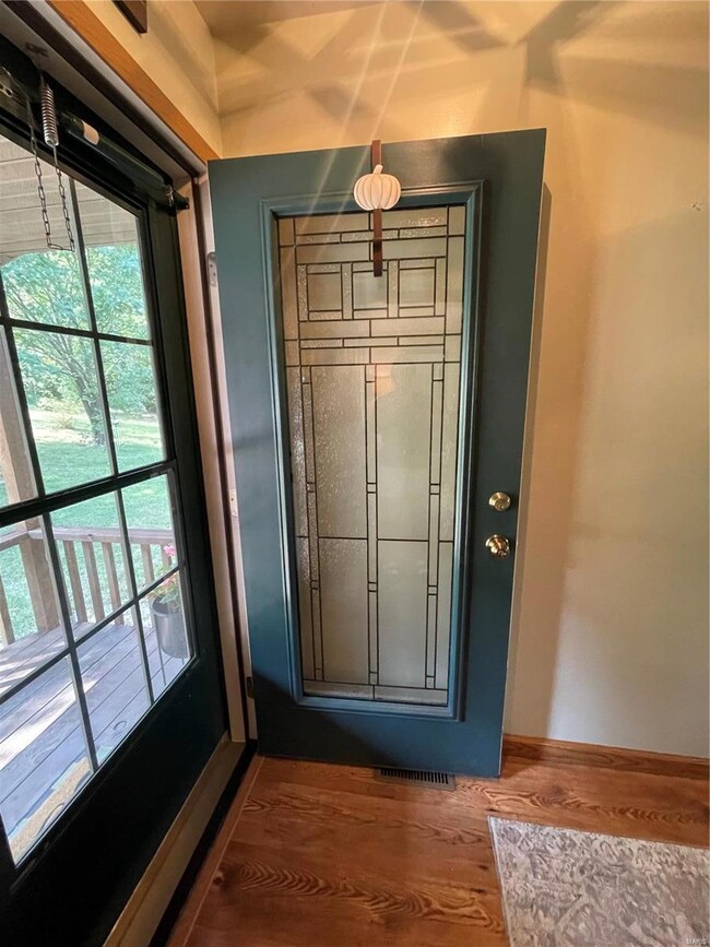 Newer leaded glass door and high quality storm doo
