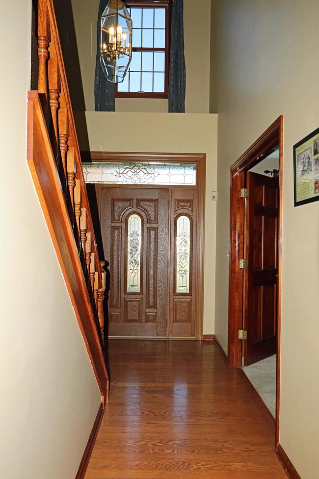 Leaded glass entry door