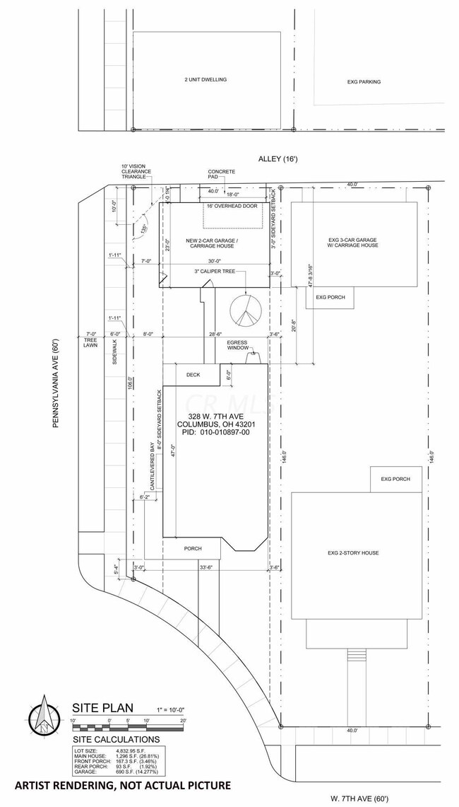 5 - 328 W 7th Ave - Site Plan 1