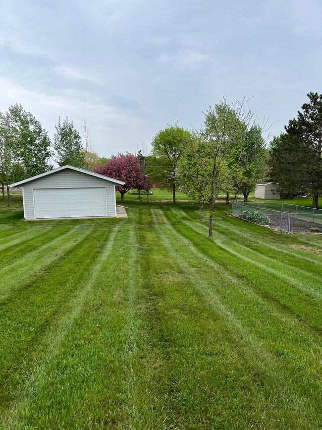 Extra garage and fenced garden