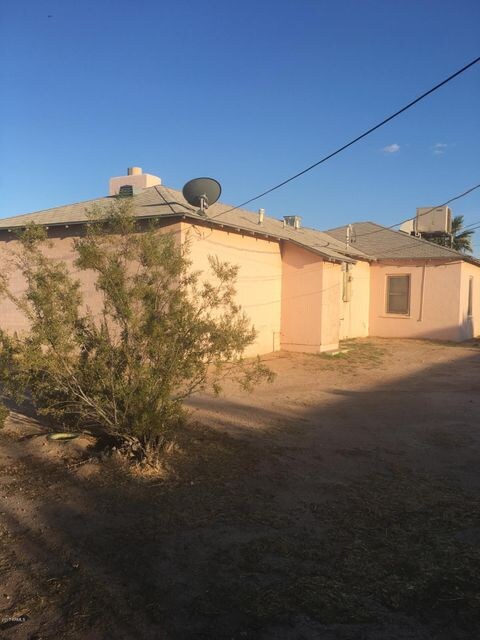Back side of the home