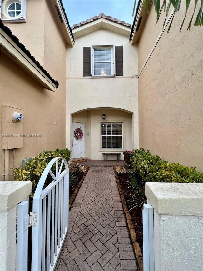 Gated front entrance 