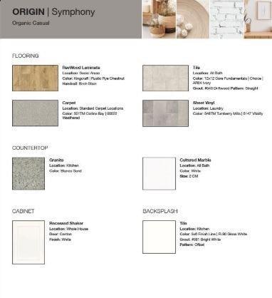 Design Selections. Home is under construction and 
