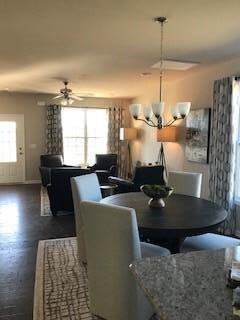 Roomy, light and bright dinning area.  All Photos of a similar home