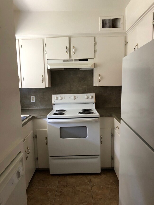Refrigerator, Stove, Dishwasher and lots of cabine