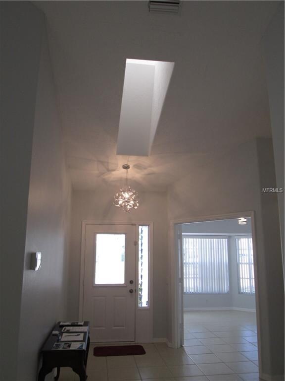 Foyer with skylight