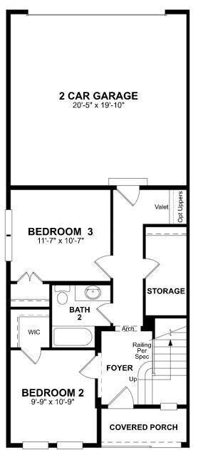 Beazer Homes Villas of Prestonwood Malibu floorpla