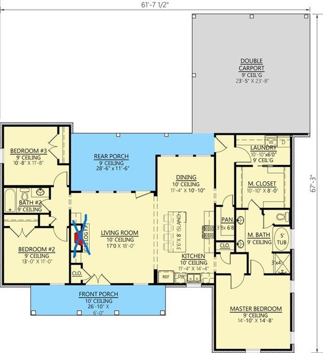 RENDERING ONLY LESS FIREPLACE AND SHELVING UNLESS 