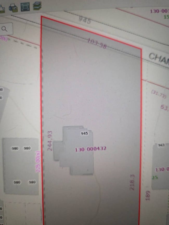 103' Frontage x 244' Depth = .4316 Acres