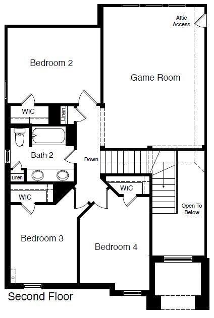 D.R. Horton's Bullard floorplan, 2nd floor
