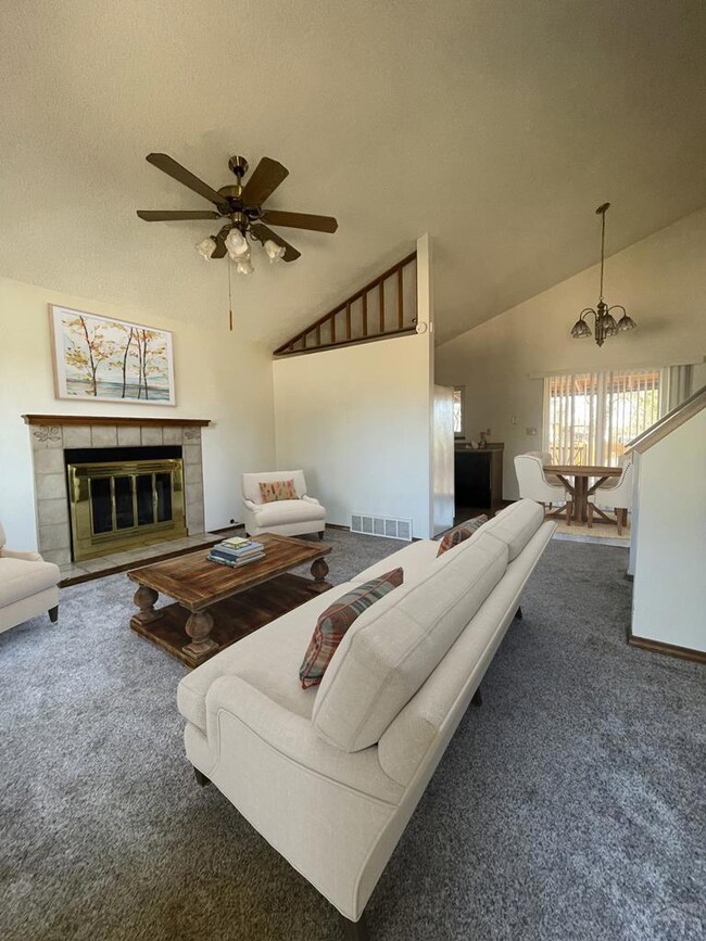 Living room virtually staged