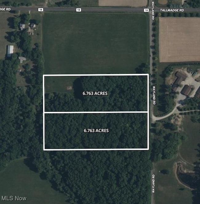 Aerial map of property and surrounding area