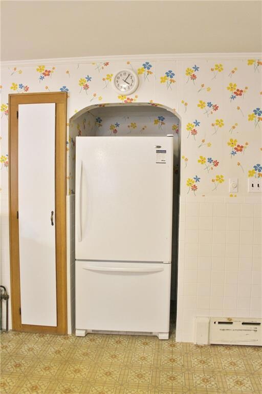 Built in nook for the fridge and...