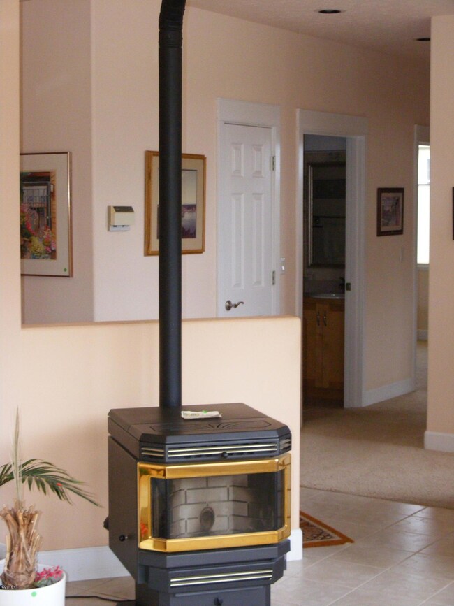 Pellet stove in Liv Rm