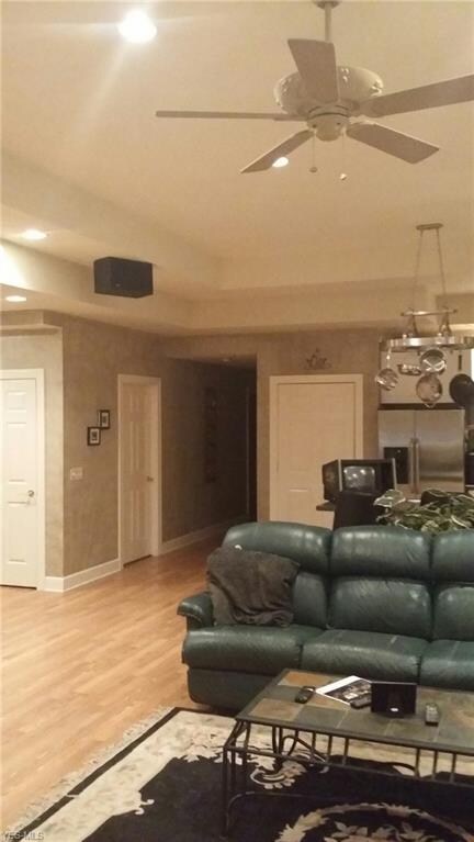 Wide open floor plan kitchen to family room.