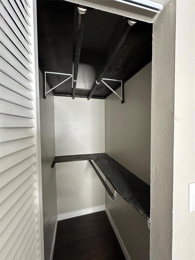 Spacious closet with hardwood / wood-style floors