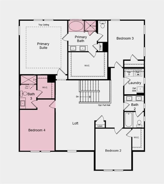 Second Floor Plan - Structural options added inclu