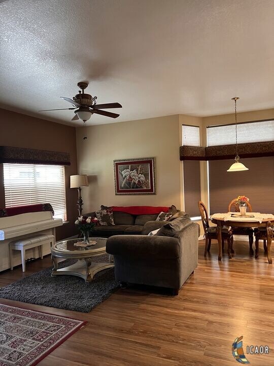 Family with french doors to patio