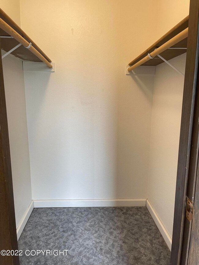 Spacious walk-in closet