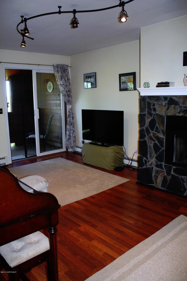 Sliding door to large deck