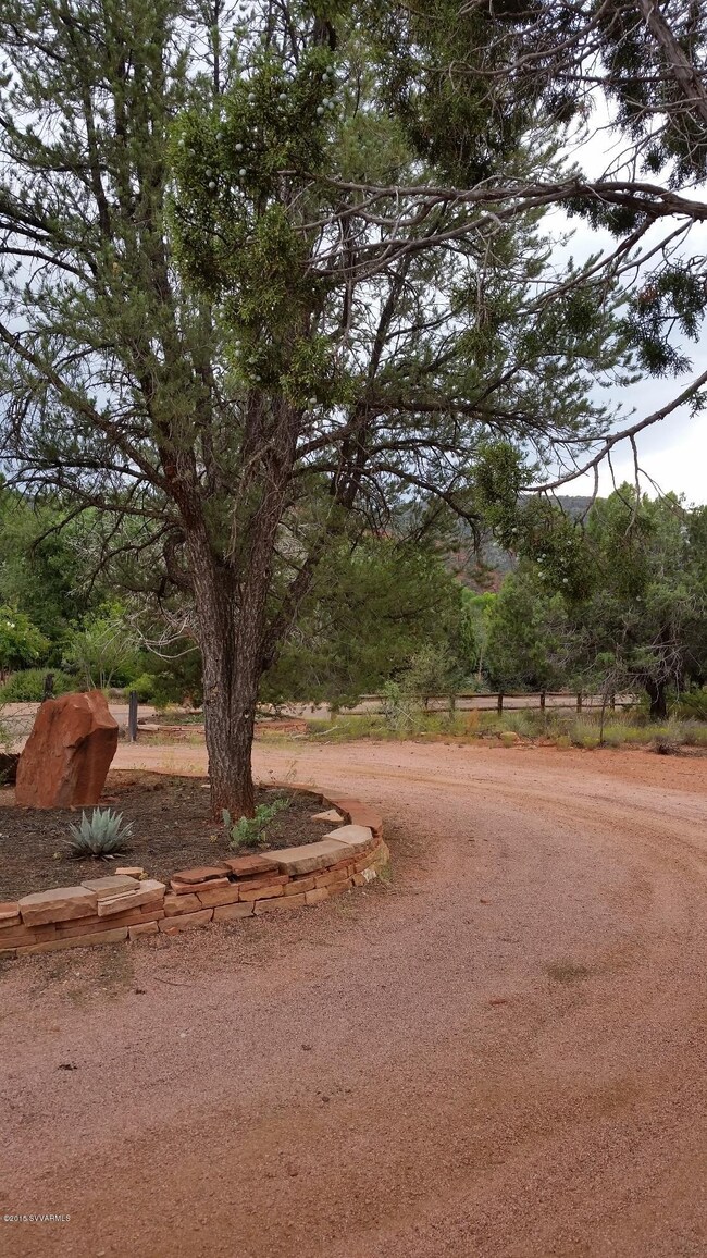 Curved stonework at entrance