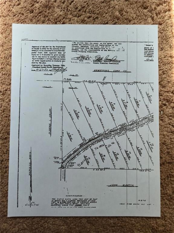 Map showing property parcels