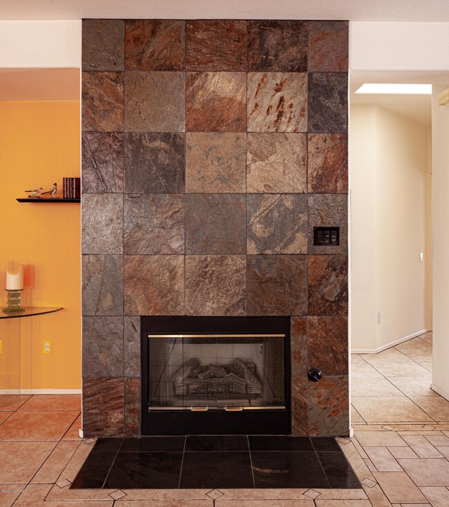 Ceramic Tiled Gas Fireplace