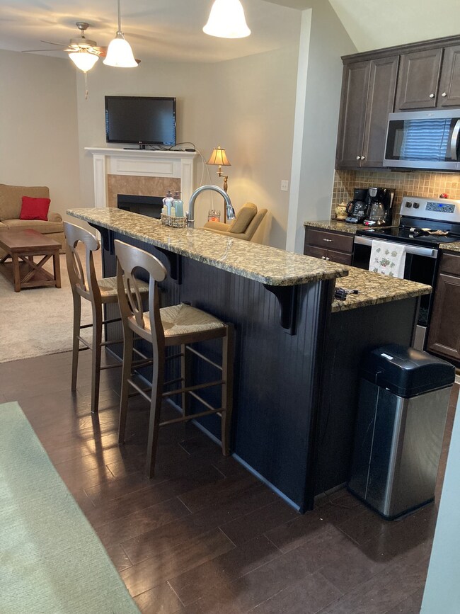 Another angle of the kitchen, looking back towards the living room.