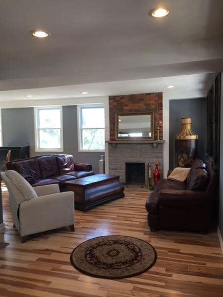 Beautiful Hickory flooring throughout the main flo