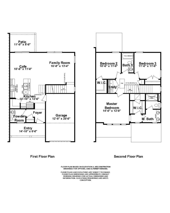 Athens II 3 Bedroom Floorplan