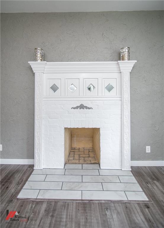 Beautiful fireplace.