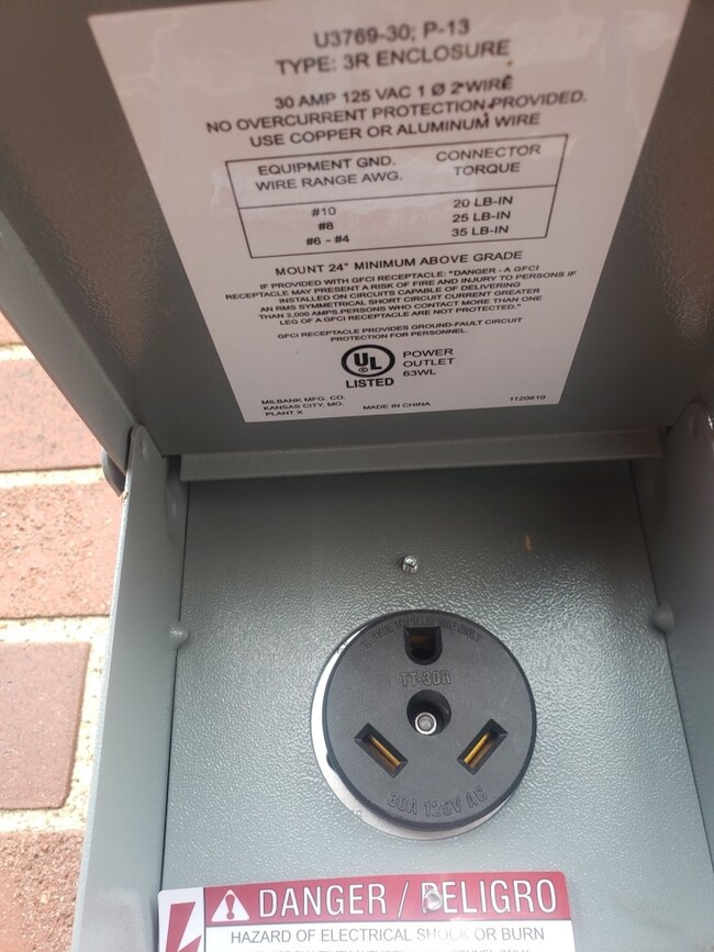 BeLo Electric installed 30 amp service ~ Perfect for RV hookup!