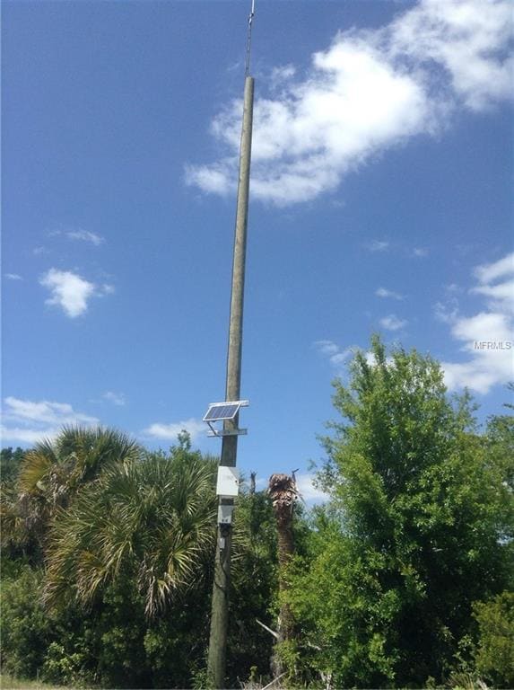 Utility pole right near property.