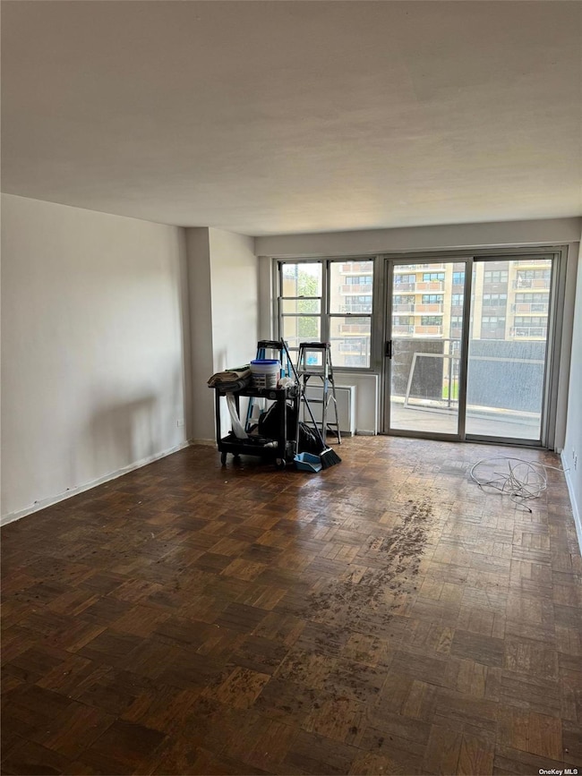 Freshly Painted Living room leading to Terrace with waterviews