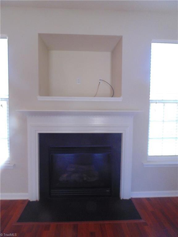 Gas Log Fireplace and TV Niche