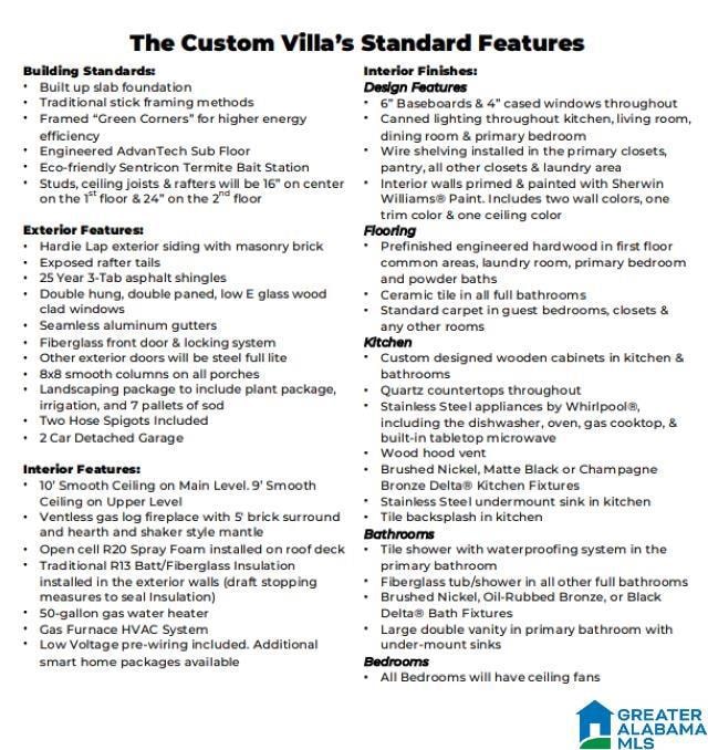Standard Specifications