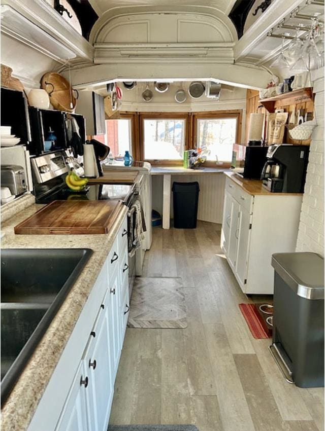 Original train car covernted onto well appointed kitchen