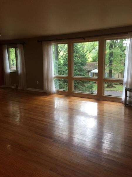 View from the dining room overlooking the large li