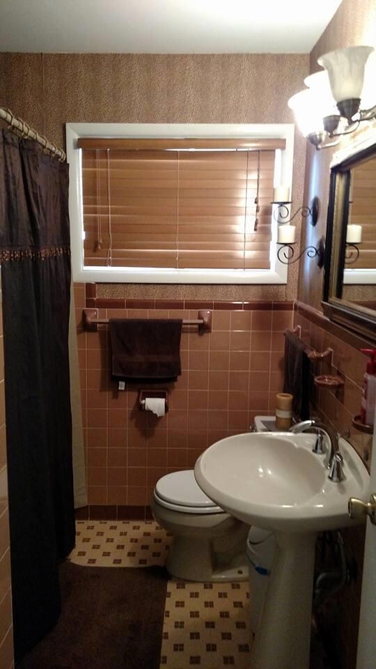 One of the 3 full baths.  