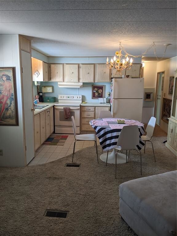 View from Living Room into Kitchen, Dining