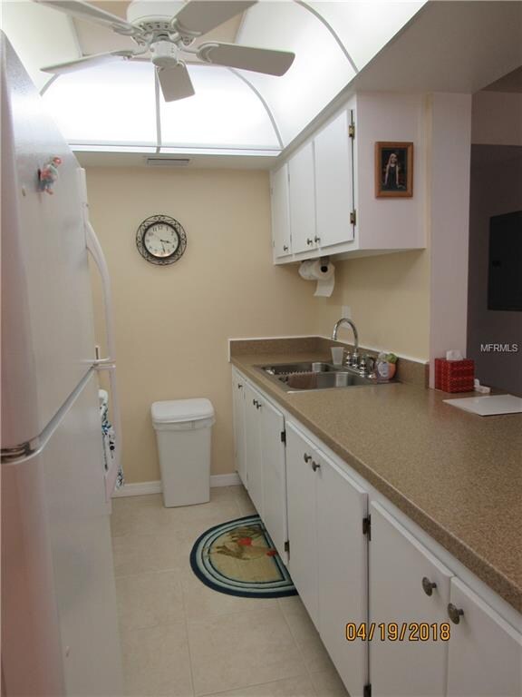 Counter tops and cabinets have been resurfaced.