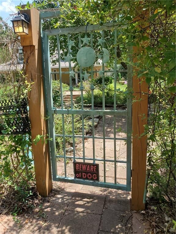North gated entrance