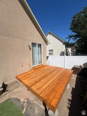 View of wooden terrace