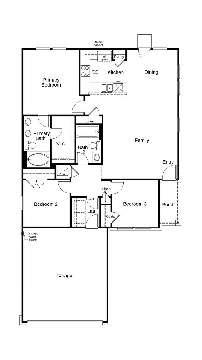 This plan features 3 bedrooms, 2 full baths and ov
